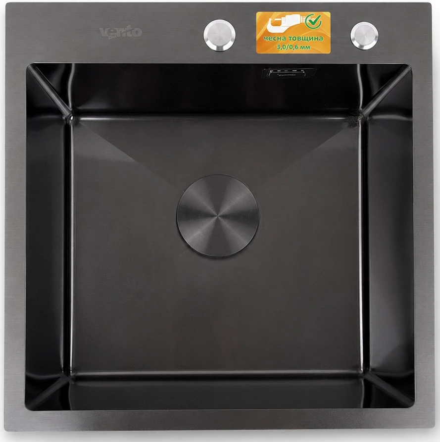 Мийка кухонна Ventolux HMKS 5050 PVD BK 3/0,6